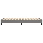 Cadre de lit sans matelas gris foncé 100x200 cm tissu – Image 4