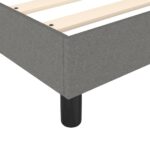 Cadre de lit sans matelas gris foncé 100x200 cm tissu – Image 5