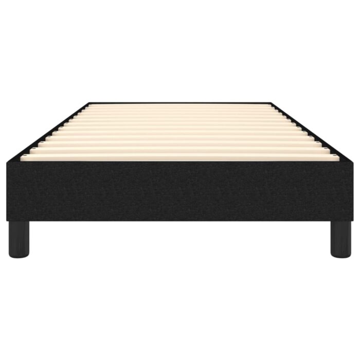 Cadre de lit sans matelas noir 100x200 cm tissu – Image 3