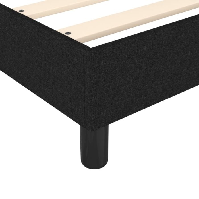 Cadre de lit sans matelas noir 100x200 cm tissu – Image 5