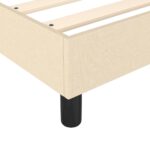 Cadre de lit sans matelas crème 100x200 cm tissu – Image 5