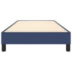 Cadre de lit sans matelas bleu 100x200 cm tissu – Image 3