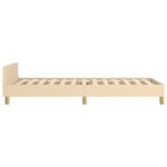 Cadre de lit sans matelas crème 100x200 cm tissu – Image 5