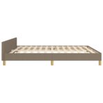 Cadre de lit sans matelas taupe 160x200 cm tissu – Image 5