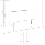 Cadre de lit sans matelas taupe 160x200 cm tissu – Image 9