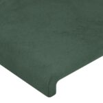 Cadre de lit sans matelas vert foncé 80x200 cm velours – Image 7