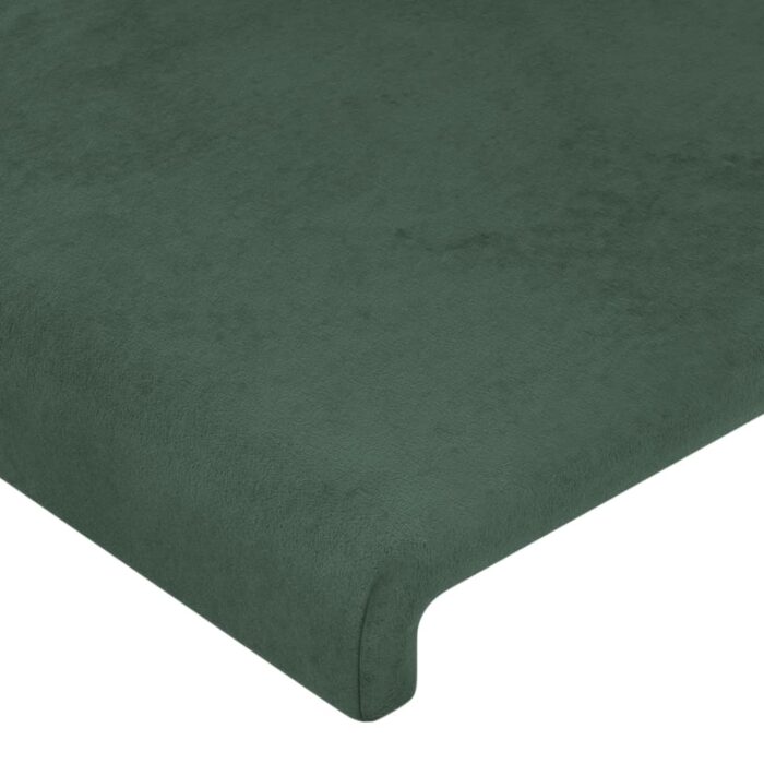 Cadre de lit sans matelas vert foncé 80x200 cm velours – Image 7