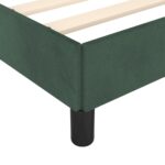 Cadre de lit sans matelas vert foncé 80x200 cm velours – Image 6