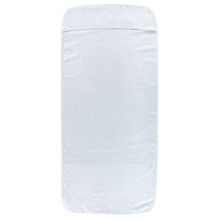 Serviettes de plage 4 pcs blanc 60x135 cm tissu 400 GSM – Image 2