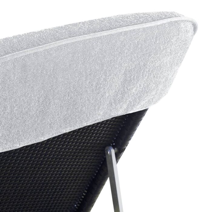 Serviettes de plage 6 pcs blanc 60x135 cm tissu 400 GSM – Image 5