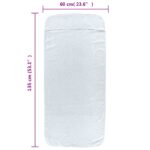 Serviettes de plage 6 pcs blanc 60x135 cm tissu 400 GSM – Image 6