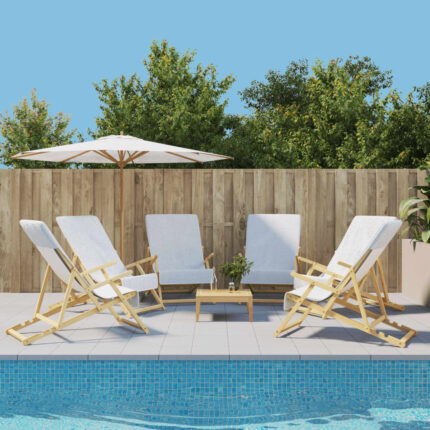 Serviettes de plage 6 pcs blanc 60x135 cm tissu 400 GSM