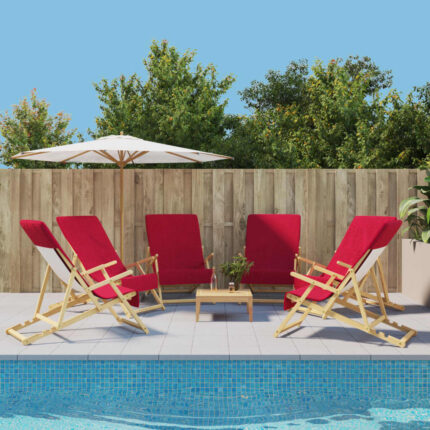 Serviettes de plage 6 pcs bordeaux 60x135 cm tissu 400 GSM