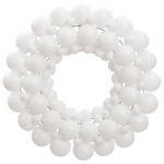 Couronne de Noël blanc 45 cm polystyrène