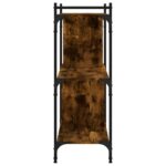 Bibliothèque 3 niveaux chêne fumé 76x32x88 cm bois d'ingénierie – Image 3