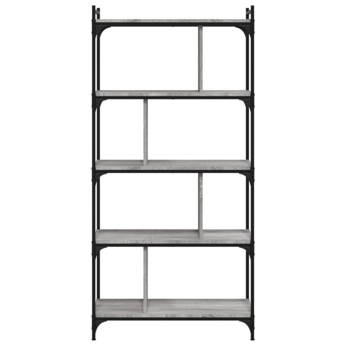 Bibliothèque 5 niveaux sonoma gris 76x32x158 cm – Image 2