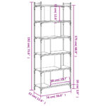 Bibliothèque 6niveaux sonoma gris 76x32x192cm bois d'ingénierie – Image 7