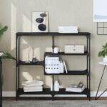 Table console noir 103x32x95 cm bois d'ingénierie