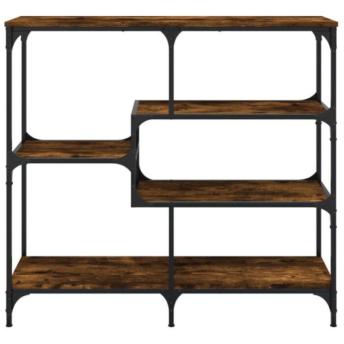 Table console chêne fumé 103x32x95 cm bois d'ingénierie – Image 2