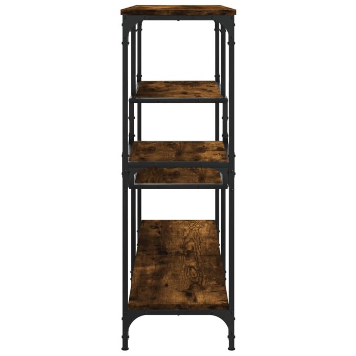 Table console chêne fumé 103x32x95 cm bois d'ingénierie – Image 3