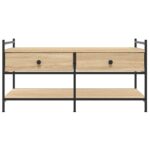 Table basse chêne sonoma 99x50x50 cm bois d'ingénierie – Image 4