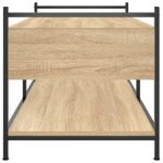 Table basse chêne sonoma 99x50x50 cm bois d'ingénierie – Image 5