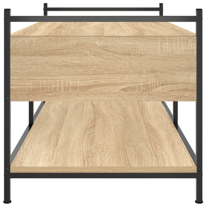Table basse chêne sonoma 99x50x50 cm bois d'ingénierie – Image 5