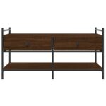 Table basse chêne marron 99x50x50 cm bois d'ingénierie – Image 4