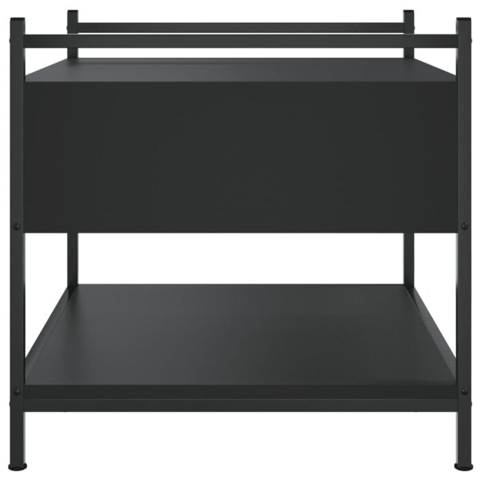 Table basse noir 50x50x50 cm bois d'ingénierie – Image 5