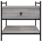Table basse sonoma gris 50x50x50 cm bois d'ingénierie – Image 4