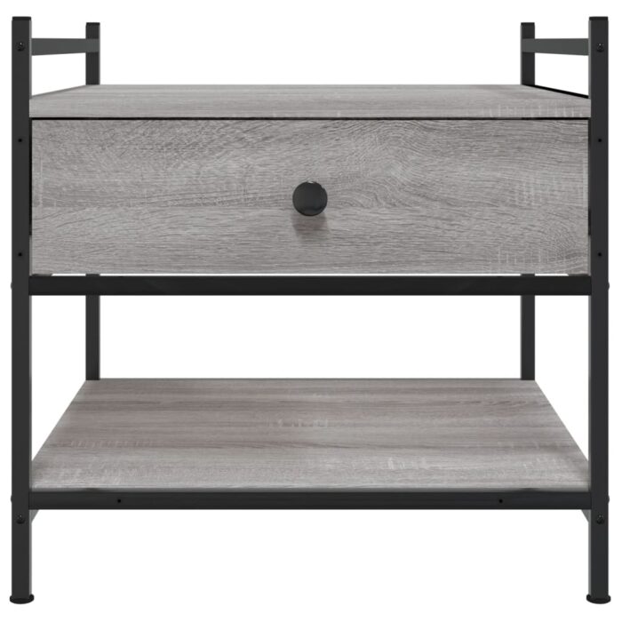 Table basse sonoma gris 50x50x50 cm bois d'ingénierie – Image 4