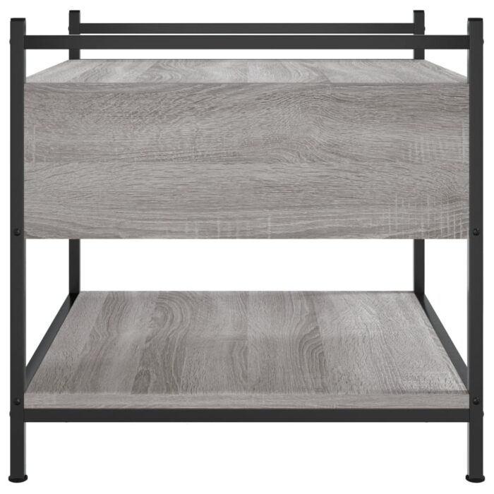 Table basse sonoma gris 50x50x50 cm bois d'ingénierie – Image 5