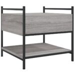 Table basse sonoma gris 50x50x50 cm bois d'ingénierie – Image 6