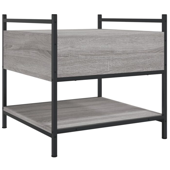 Table basse sonoma gris 50x50x50 cm bois d'ingénierie – Image 6