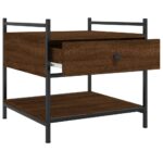 Table basse chêne marron 50x50x50 cm bois d'ingénierie – Image 3