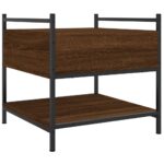 Table basse chêne marron 50x50x50 cm bois d'ingénierie – Image 6