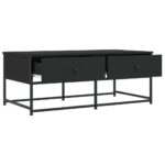 Table basse noir 100x51x40 cm bois d'ingénierie – Image 3