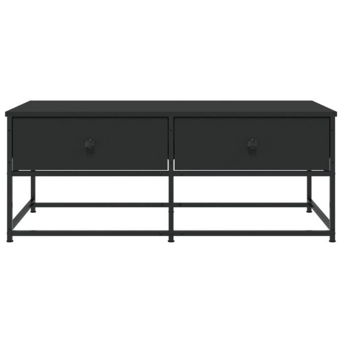 Table basse noir 100x51x40 cm bois d'ingénierie – Image 4