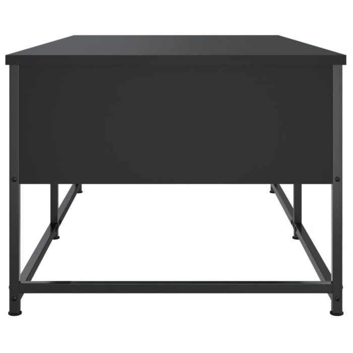 Table basse noir 100x51x40 cm bois d'ingénierie – Image 5