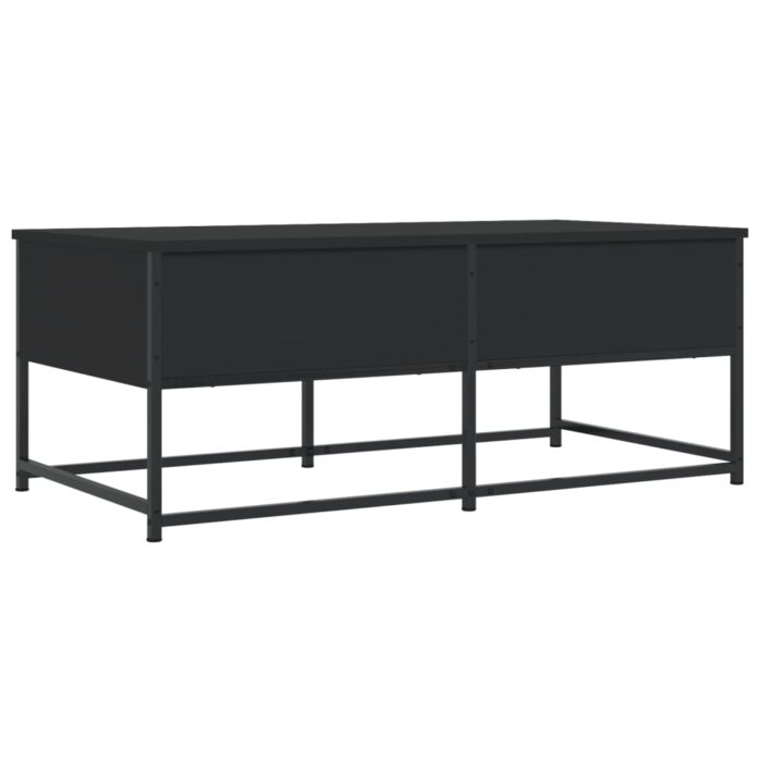 Table basse noir 100x51x40 cm bois d'ingénierie – Image 6