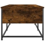 Table basse chêne fumé 100x51x40 cm bois d'ingénierie – Image 5