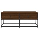 Table basse chêne marron 100x51x40 cm bois d'ingénierie – Image 4