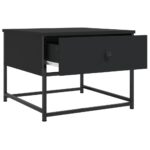 Table basse noir 51x51x40 cm bois d'ingénierie – Image 3