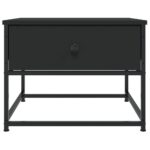 Table basse noir 51x51x40 cm bois d'ingénierie – Image 4