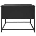 Table basse noir 51x51x40 cm bois d'ingénierie – Image 5