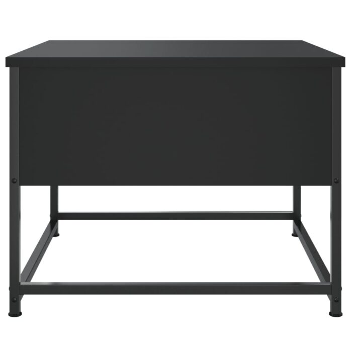 Table basse noir 51x51x40 cm bois d'ingénierie – Image 5