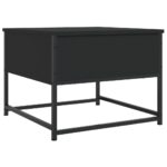 Table basse noir 51x51x40 cm bois d'ingénierie – Image 6