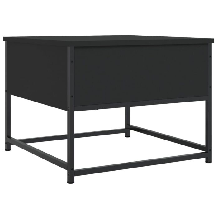 Table basse noir 51x51x40 cm bois d'ingénierie – Image 6