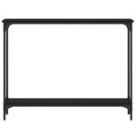 Table console noir 100x22,5x75 cm bois d'ingénierie – Image 2