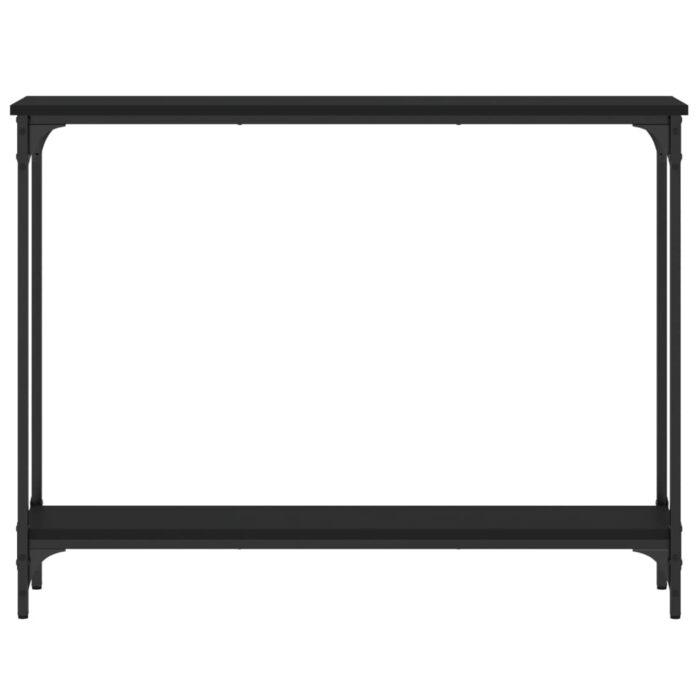 Table console noir 100x22,5x75 cm bois d'ingénierie – Image 2